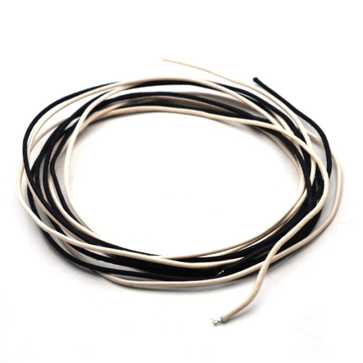 waxed-covered-pre-tinned-7-strand-pushback-vintage-style-guitar-wire-guitar-parts-instrument-cable-2-meter-1-white-1-black