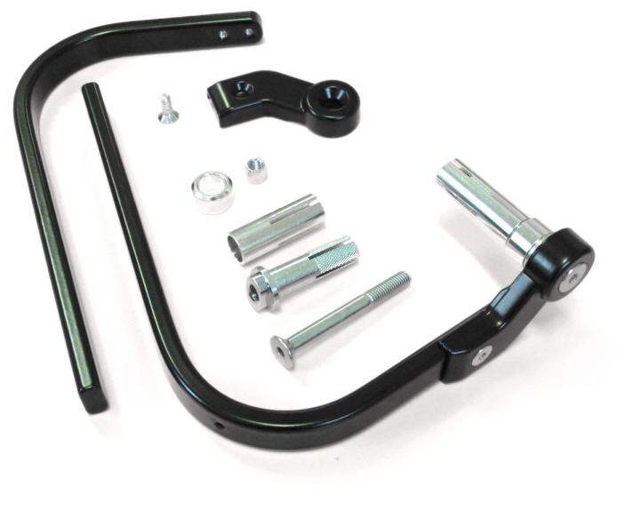 BARKBUSTERS STORM Handguard – Single Point Bar End Mount, Threaded, Black (STM-007-02-BK)