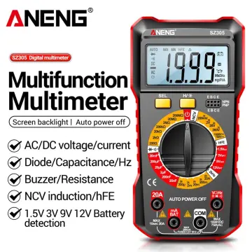 ANENG SZ305 Multimeter Capacitor Testers Professional 1999 Counts Smart  Voltmeter Ohm Meter Fast