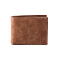 Mens Short Wallet Fashion Light Face Soft Leather Mens Horizontal Multifunctional Wallet