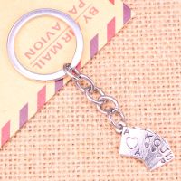 20pcs Keychain 24x13mm playing cards poker train seqence Pendants DIY Men Jewelry Car Key Chain Ring Holder Souvenir For Gift