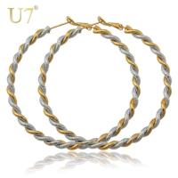 【YP】 Big Round Earrings Colors Gold Color Fashion Jewelry Hoop E364