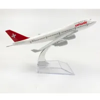 จัดส่งฟรี Swissair Aeroplane รุ่นโบอิ้ง747เครื่องบิน16เซนติเมตรโลหะอัลลอย D Iecast 1:400เครื่องบินรุ่นของเล่นสำหรับเด็ก MX41