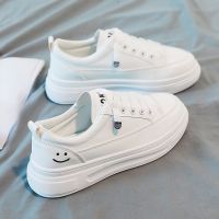 Spring Platform Sneakers Smiling Women White Thick Sole Shoes Fashion Casual Tennis Trainers Summer Youth Girls Student Footwear