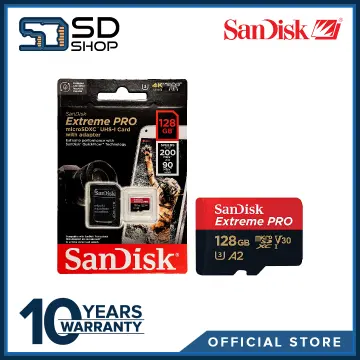 SanDisk Extreme 128 GB microSDXC Memory Card + SD Adapter with A2
