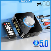 BOKEWU M5 LED Bluetooth Audio Transmitter Receiver 3.5mm AUX RCA TF U