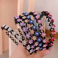 【YF】 Fashion Pearl Non-Slip Rhinestone Hairbands Elastic Flower Women Hair Hoop Bands Headband Bezel Girls Accessories Headdress