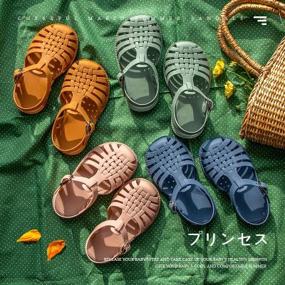 Summer Children Sandals Baby Girls Toddler Soft Non-slip Princess Shoes Kids Candy Jelly Beach Shoes Boys Casual Roman Slippers