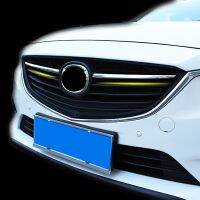 Newprodectscoming AX Chrome Front Center Mesh Grille Cover For Mazda 6 Atenza m6 Gj 2014 2015 Trim Radiator Strips Molding Garnish Decoration