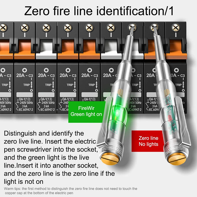 Voltage Tester Pen Intelligent Voltage Tester Pen AC Non contact Induction Test Pencil Voltmeter Power Detector Electrical Screwdriver Indicator