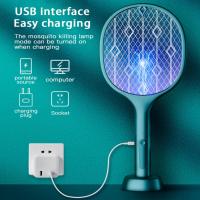 Electric Mosquito Racket Killer Electric Fly Swatter Fryer Flies USB Rechargeable Power Bug Zapper Insects Racket Kills Home Bug