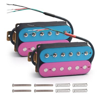 1Set Colorful Humbucker Electric Guitar Pickup Coil Spliting Pickup Dual Coill Pickup 4 Conduct Cable N-7.5K/B-15K Output