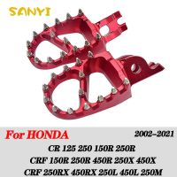 Motorcycle CNC FootRest Footpegs Foot Pegs Pedals For HONDA CR 125 250 150R CR250R CRF 150R 250R 450R 250 450 X RX L M 2002-2021 Pedals