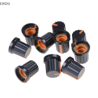 ERDU 10pcs Potentiometer SWITCH KNOB CAP Hole DIA 6mm Volume Control ลูกบิดหมุน