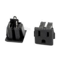 ❄♧✾ AC 125V 15A US 3 Pins Panel Mounted Snap in Power Supply Female Socket Plug