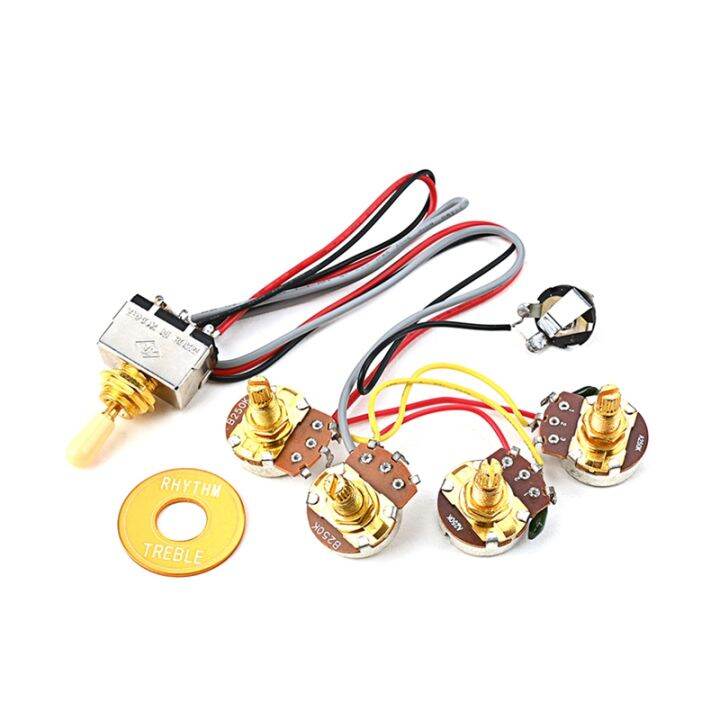 electric-guitar-wiring-harness-kit-replacement-2t2v-3-way-toggle-switch-250k-pots-amp-jack-for-les-pual-style-guitar