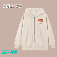 SELVZE เสื้อฮู้ดคาร์ดิแกนขนาดใหญ่สำหรับผู้หญิง,เสื้อโค้ตทรงหลวมฤดูใบไม้ร่วงโดพามีน