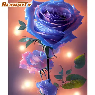 Cheap RUOPOTY Paint By Numbers Flowers Kits Diy Gift Drawing