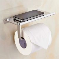 Stainless Steel Tissue Holder Hanging Toilet Roll Paper Holder Towel Rack Mobile Phone Soap Shelf For WC Bathroom Accessories Toilet Roll Holders