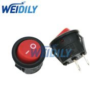 5PCS 16mm Diameter Small Round Boat Rocker Switches 3A 250V 6A125V Red Mini Round 2 Pin ON-OFF Rocker Switch KCD1