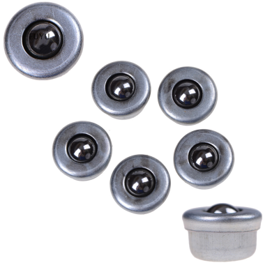 FUYU 5PCS DIA 8mm Sliver Ball Metal Transfer BEARING Unit สายพานลำเลียงล้อลูกกลิ้ง