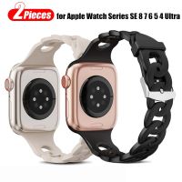 สายสำหรับสายนาฬิกาข้อมือซีรีส์8 SE 7 6 5 4สร้อยข้อมือแบบพิเศษสำหรับ Iwatch 44Mm 40Mm 49Mm 45Mm 41Mm 42Mm 45Mm 42Mm 45Mm สายนาฬิกาซิลิโคน