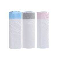 ﹍☢ 3 Rolls Drawstring Trash Bag Replacement Transparent Office Garbage Bags