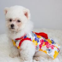 Dog Cat Dress Floral Summer Puppy Skirt Bow Design Sleeveless Pet Apparel Princess Dog Clothes Ropita De Perro Mascotas Vestidos Dresses