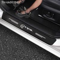 ♠ 4 Pcs Car Door Sill Scratch Protection Trim Scratch Scratch Sticker For SRT 6 8 10 Dodge Charger Chrysler Car Accessories