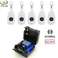✜ 433Mhz Universal Wireless Remote Control Switch DC 24V 10A 1CH Relay Receiver Module and transmitter For Garage/electronic door