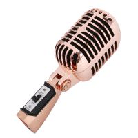 Professional Wired Vintage Classic Microphone Dynamic Vocal Mic Microphone for Live Performance Karaoke