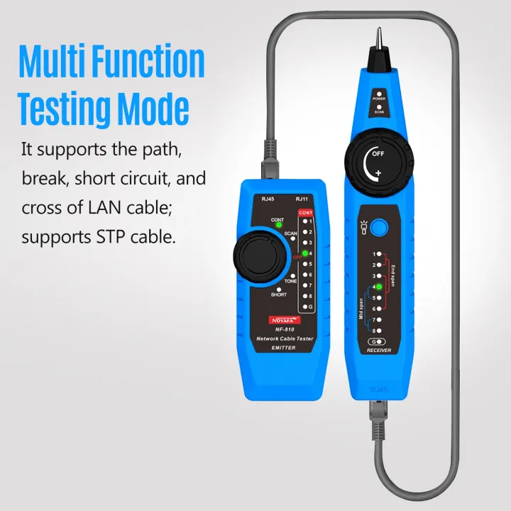 BO YIN NOYAFA NF 810 Network Cable Tester Kit For RJ11 RJ45 CAT5 CAT6 Bo yin noyafa nf 810 network cable tester kit for rj11 rj45 cat5 cat6
