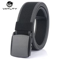 VATLTY Metal Free Stretch Belt Men Strong Nylon Quick Release Buckle Unisex Elastic Belt Fashion Striped Jeans Waistband Male