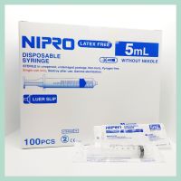 NIPRO Syringe ไซริงค์ กระบอกฉีดยา ป้อนยา ขนาด 3, 5, 10 ml (ไม่มีเข็ม) จำนวน 10 ชิ้น และ 100 ชิ้น/กล่อง กระบอกฉีดยา นิโปร พลาสติก ไม่มีเข็ม