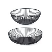 Nordic Style Household Fruit Basket Fruit Holder Iron Art Black Bowl Table Snack Food Storage Basket