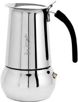 Bialetti Kitty Espresso Coffee Maker, Stainless Steel, 6 cup Stainless Steel 6 -Cup Kitty Maker