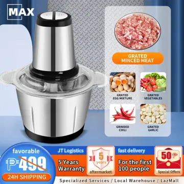 1pc Electric Stainless Steel Meat Grinder & Garlic Press Multifunctional  Food Processor 2l For Household Use