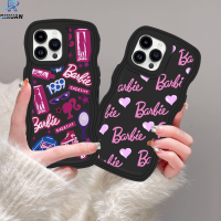 เคส Rixuan Oppo A38 A12 A5s A17 A78 5กรัม A16 A16s A54s A96 A74 A55 A3S A15 A54 A17K A77s A7 A92 A53 A16K Reno 8T A5 A76กราฟฟิตี A16E เคสหัวใจรักตุ๊กตาบาร์บี้