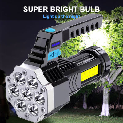NEW LED Flashlights Handheld Lantern Camping Portable Lamp Strong Light Long-shot USB Rechargeable Outdoor Lighting Searchlight