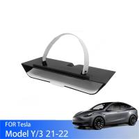 Tesla Navigation Screen กล่องเก็บของล่าง Double Layered ABS สีดำ TPE สีขาวเหมาะกับ21-22 Tesla Model3 Y