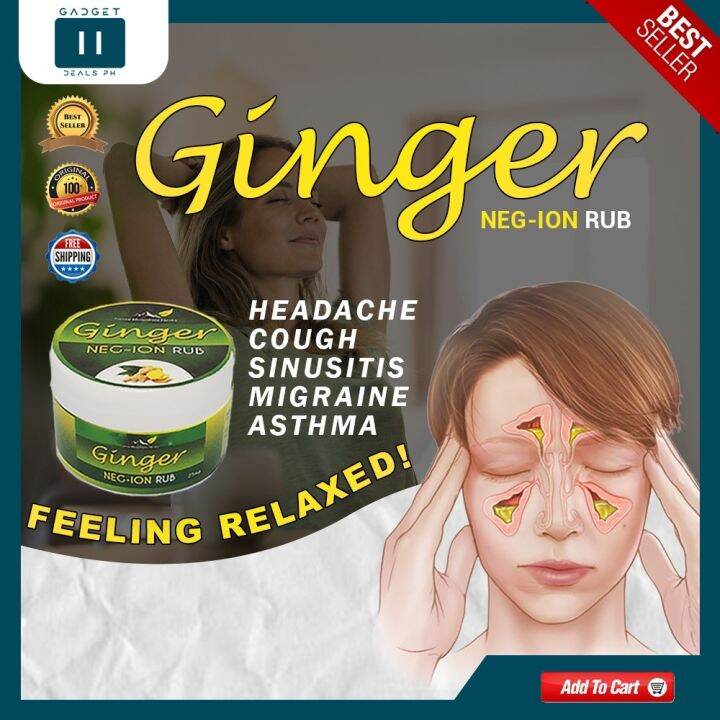 Buy 1 Ginger Rub Negative Ion Muscle No Cough Massage Cream Pain Relief