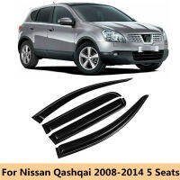 สำหรับ Nissan Qashqai 2008 2009 2010 2011 2012 2013 2014รถด้านข้างหน้าต่าง Visor D Eflector กระจกสำหรับฝนยามโล่ที่พักพิง