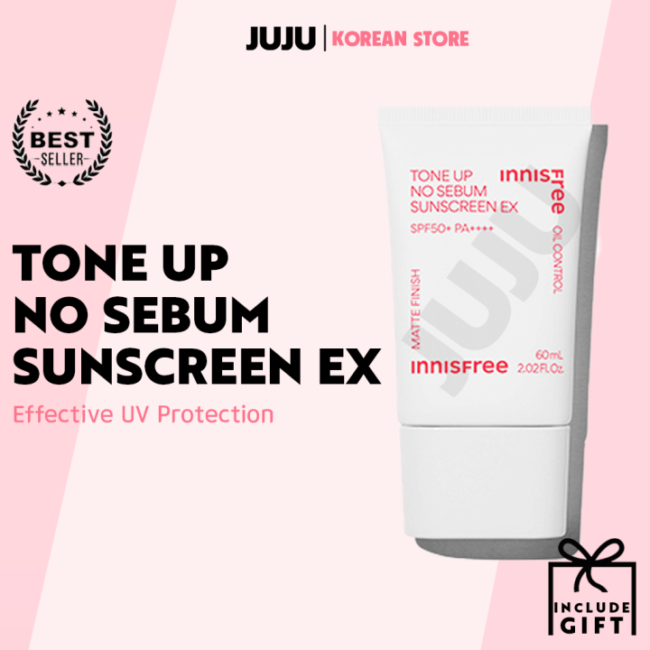 Innisfree / (NEW) Tone Up No Sebum Sunscreen EX SPF50+ PA++++ 50ml