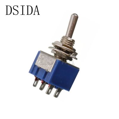 5PCS MTS 202 DPDT Switch 6A 125V AC 6 Pin ON ON Mini Toggle Switches 31x13x12mm For Switching Lights Motors Mayitr good quality