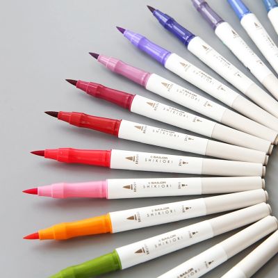 1Pc Japanese SAILOR Shikiori Soft Calligraphy Pen Cute Four Seasons Color Pigment Brush Pen Kawaii Art Marker Pen Journal Pen