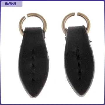 2Pcs Leather Zip Puller Zipper Pulls Replacement Fastener Slider for  Backpack