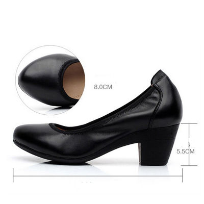 TIMETANG Super Soft & Flexible Pumps Shoes Women OL Pumps Spring Mid Heels Offical Comfortable Shoes Size 34-43 C330