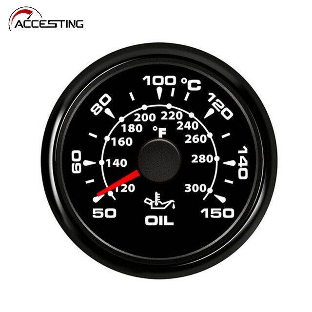 52mm Digital Oil Temperature Gauge Display with 8 color backlight For