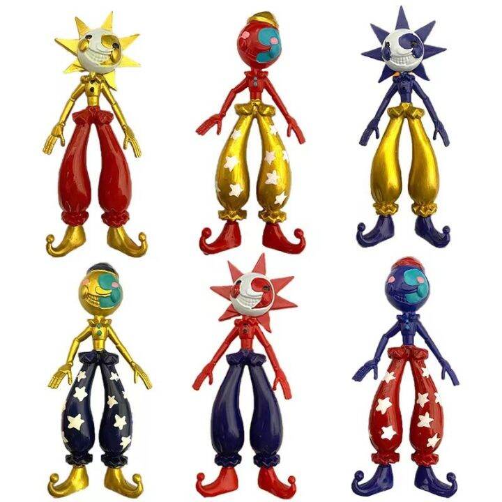 6pcs/set Fnaf Toys Security Breach Sundrop and Moondrop Action Figure ...