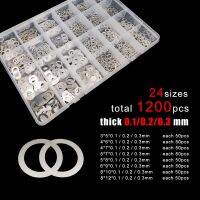 【hot】❀ 500/1200pcs 0.1 0.2 0.3mm 304 Thin Flat Washer Ultrathin Adjusting Shim Set